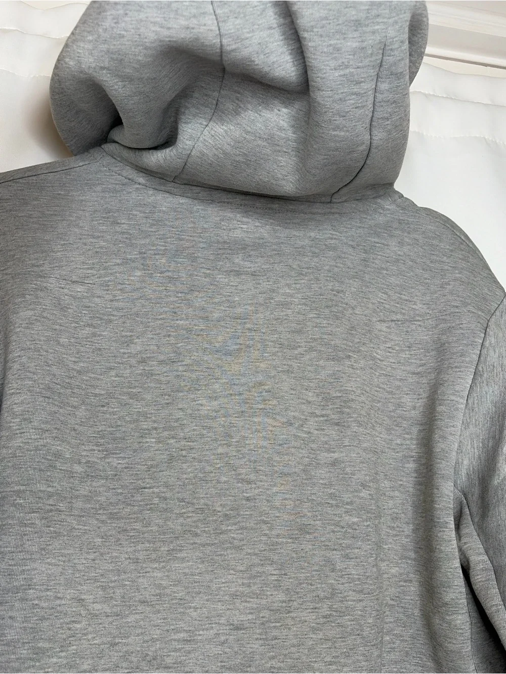 Nike Light Gray Tech Zip Hoodie with Black Accents